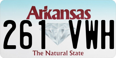 AR license plate 261VWH