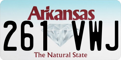 AR license plate 261VWJ