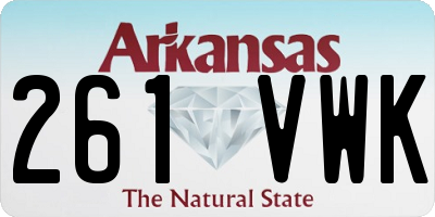 AR license plate 261VWK