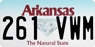 AR license plate 261VWM