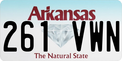 AR license plate 261VWN