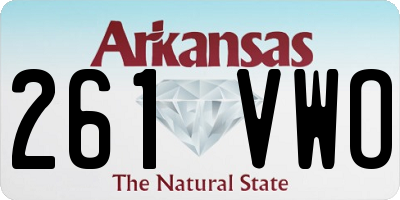 AR license plate 261VWO