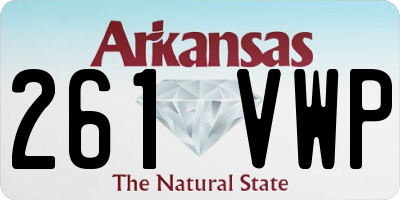 AR license plate 261VWP