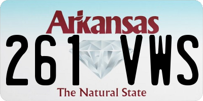 AR license plate 261VWS