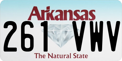 AR license plate 261VWV