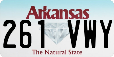 AR license plate 261VWY