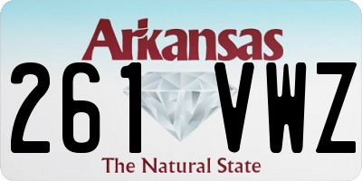 AR license plate 261VWZ