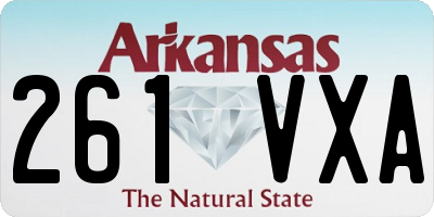 AR license plate 261VXA