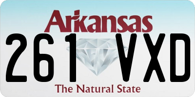 AR license plate 261VXD