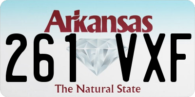 AR license plate 261VXF