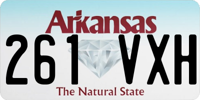 AR license plate 261VXH