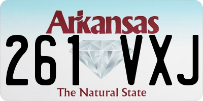 AR license plate 261VXJ