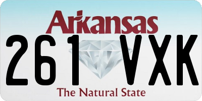 AR license plate 261VXK