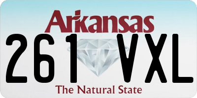 AR license plate 261VXL