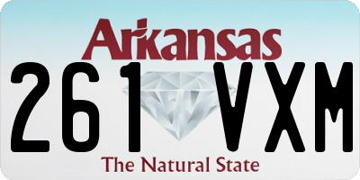 AR license plate 261VXM