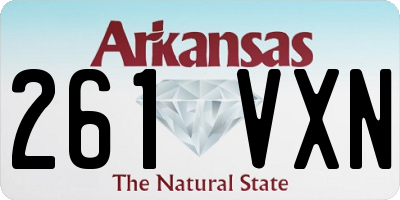 AR license plate 261VXN