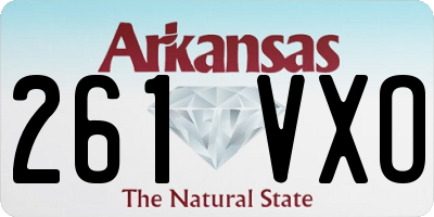 AR license plate 261VXO