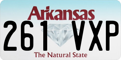 AR license plate 261VXP