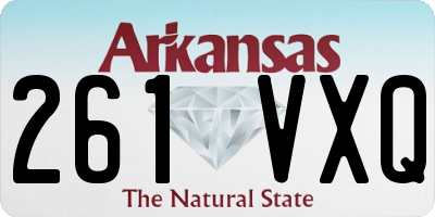 AR license plate 261VXQ