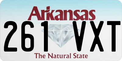 AR license plate 261VXT