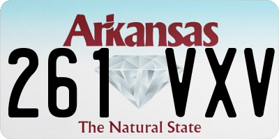 AR license plate 261VXV
