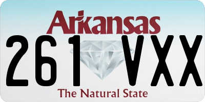 AR license plate 261VXX