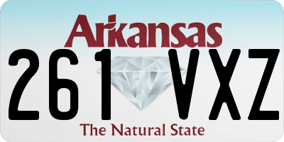 AR license plate 261VXZ