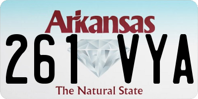 AR license plate 261VYA