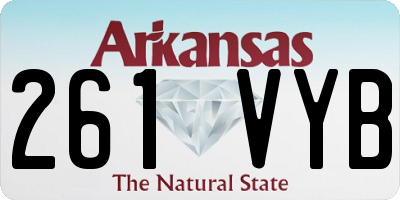 AR license plate 261VYB