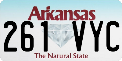 AR license plate 261VYC
