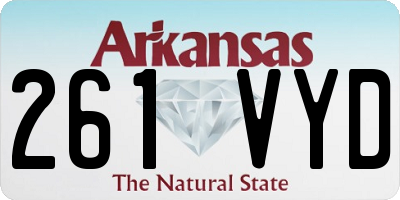AR license plate 261VYD
