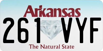 AR license plate 261VYF
