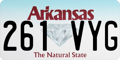 AR license plate 261VYG