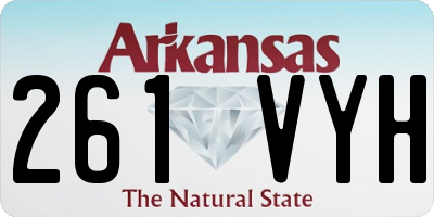 AR license plate 261VYH