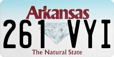 AR license plate 261VYI