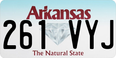 AR license plate 261VYJ