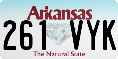 AR license plate 261VYK