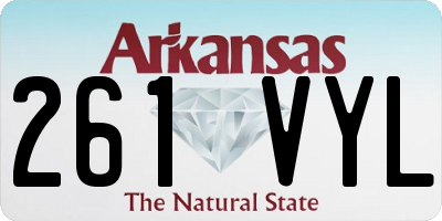 AR license plate 261VYL