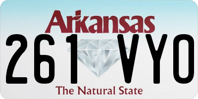 AR license plate 261VYO