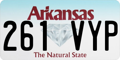AR license plate 261VYP