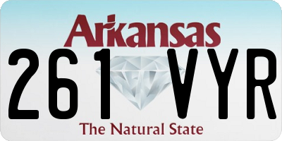 AR license plate 261VYR