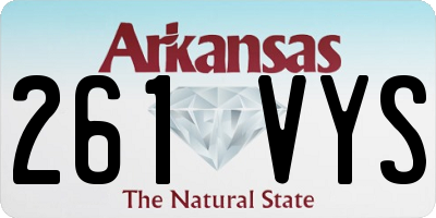 AR license plate 261VYS