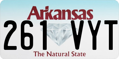 AR license plate 261VYT