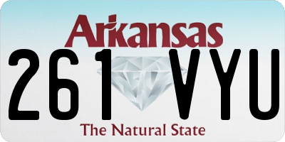 AR license plate 261VYU