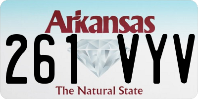 AR license plate 261VYV