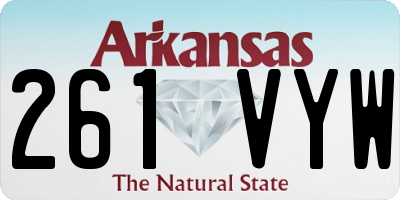AR license plate 261VYW