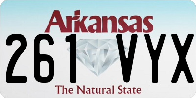 AR license plate 261VYX