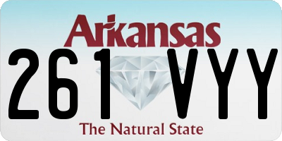 AR license plate 261VYY