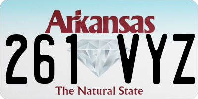 AR license plate 261VYZ