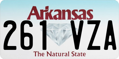 AR license plate 261VZA